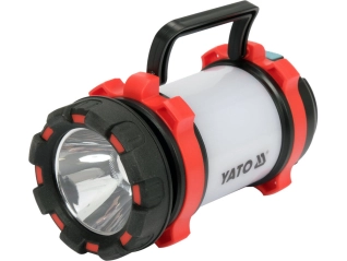 Ліхтар світлодіодний з ручкою акумул. YATO Li-Ion 3.7В, 3000мАГод, 6реж, 380/200Lm, зарядний USB (YT-08547)
