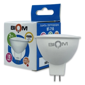 Светодиодная лампа Biom BT-710 MR16 10W GU5.3 4500К матовая (00-00025735)