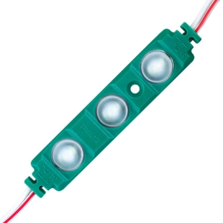 Светодиодный модуль BRT XG193 5630-3 led W 1,5W GREEN, 12В, IP65 зеленый с линзой полусфера (00-00014573)