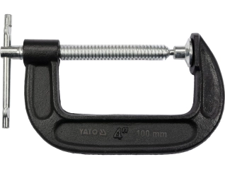 Струбцина з гвинтовим затиском G подібна YATO; l= 100 мм (4″) (YT-64253)