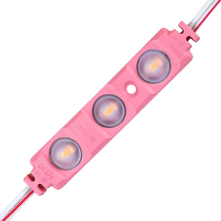 Светодиодный модуль BRT XG194 5630-3 led W 1,5W PINK, 12В, IP65 розовый с линзой полусфера (00-00014574)