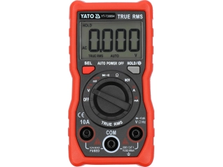 Мультиметр TRUE RMS электрических параметров YATO с LCD-цифровым диапазоном 4000 от 2х1,5V;AA батар (YT-730894)
