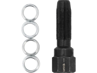Метчики для ремонта резьбы свечей зажигания YATO, M14x1,25 и M16x1,25 с 6-гран. приводом, 5 шт. (YT-17582)