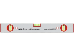 Рівень алюмінієвий YATO : L= 40 см. 3 капсули (YT-3001)