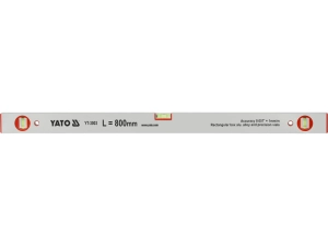 Рівень алюмінієвий YATO : L= 80 см. 3 капсули (YT-3003)