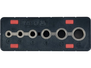Шаблон для свердління отворів YATO : 4, 5, 6, 8, 10 і 12 мм, корпус з ABS-пластику (YT-39700)
