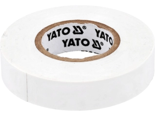 Лента электроизоляционная ПВХ YATO белая, 20 м x15x0.13 мм, рабочая t= 5-50 °С (YT-81596)