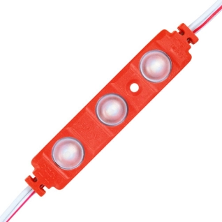 Светодиодный модуль BRT XG191 5630-3 led W 1,5W RED, 12В, IP65 красный с линзой полусфера (00-00014571)