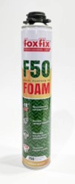 Піна монтажна FOXFIX F50 750 мл професійна під пістолет всесезонна для монтажу та утеплення