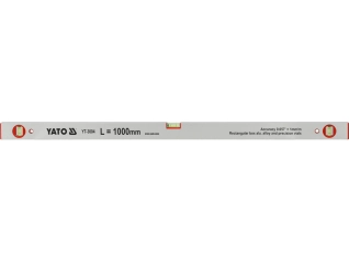 Рівень алюмінієвий YATO : L= 100 см, 3 капсули (YT-3004)