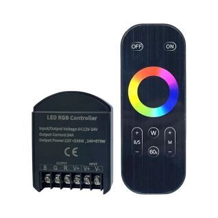 Контроллер RGB OEM C-24-RF8-T-B (8A*3кан) чорний (00-00025610)