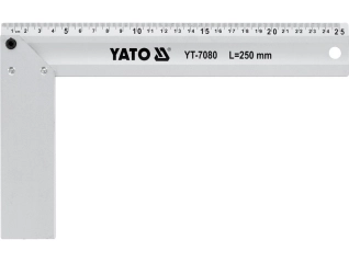 Угольник столярный алюминиевый YATO : l= 250 мм (YT-7080)