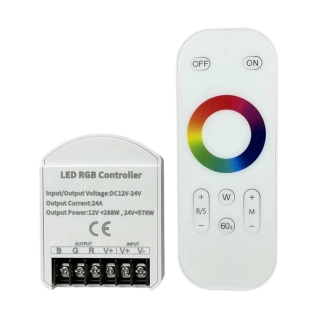 Контроллер RGB OEM C-24-RF8-T-W (8A*3кан) білий (00-00025609)