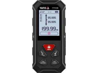 Дальномір лазерний 2 напрямний YATO LCD- дисплей, дальн- 2х 100м, пох ±2мм, живл акум 3,7В 850мАГод (YT-731250)