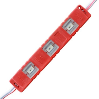 Светодиодный модуль BRT M2 5630-3 led R 1,2W, 12В, IP65 красный закрытый с линзой (00-00001463)