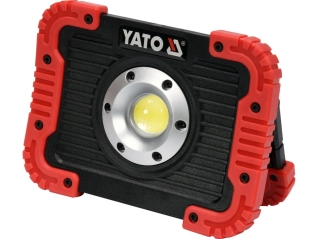 Прожектор діодний, переносний YATO акумулятор 3.7 В, 4.4 АГод; 10 Вт, 800 Lm, кабель USB (YT-81820)
