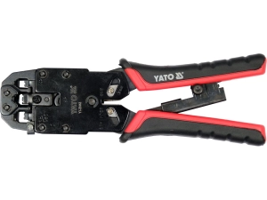 Кліщі для обтискання і зачистки кабелів YATO : RJ45, RJ10, RJ11, L= 205 мм (YT-22443)