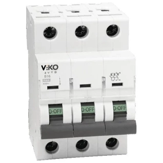 Автомат триполюсний Viko 20А 4,5кА 220/400V (4VTB-3C20)