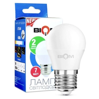 Светодиодная лампа Biom BT-564 G45 7W E27 4500К матовая (00-00001418)