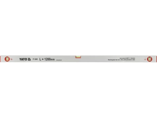 Рівень алюмінієвий YATO : L= 120 см. 3 капсули (YT-3005)
