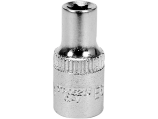 Головка торцевая YATO : TORX E6, квадрат 1/4″, L= 25 мм. CrV (YT-05213)