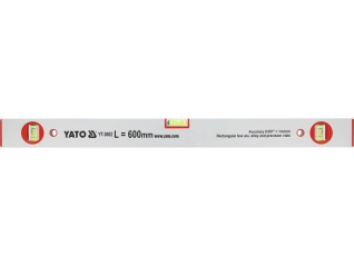 Рівень алюмінієвий YATO : L= 60 см, 3 капсули (YT-3002)