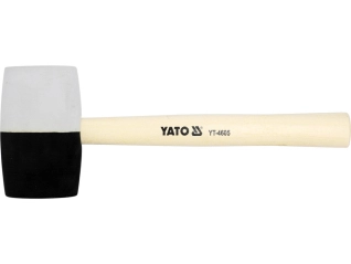 Молоток гумовий YATO 2-шаровий Ø= 72 мм з дерев. ручкою, m= 980 г, l= 345 мм (YT-4605)