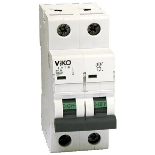 Автомат двополюсний Viko 16А 4,5кА 220/400V (4VTB-2C16)