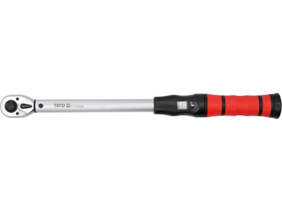 Ключ динамометрический с настроечным глазком YATO : квадрат 1/2″, F= 40- 220 Нм, L= 500 мм (YT-07696)