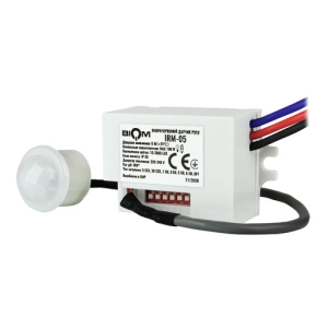 Инфракрасный датчик движения BIOM IRM-05 max 100Вт 360°, врезной, белый (00-00018918)
