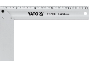 Угольник столярный алюминиевый YATO : l= 250 мм (YT-7080)
