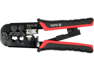 Кліщі для обтискання і зачистки кабелів YATO : RJ45, RJ11, L=190 мм (YT-22442)